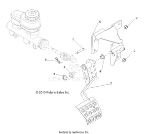 Brakes, Pedal And Master Cylinder Mounting - R16rva57a1/b1/e57a9/b9 (49rgrbrakefoot14crew) Schematic