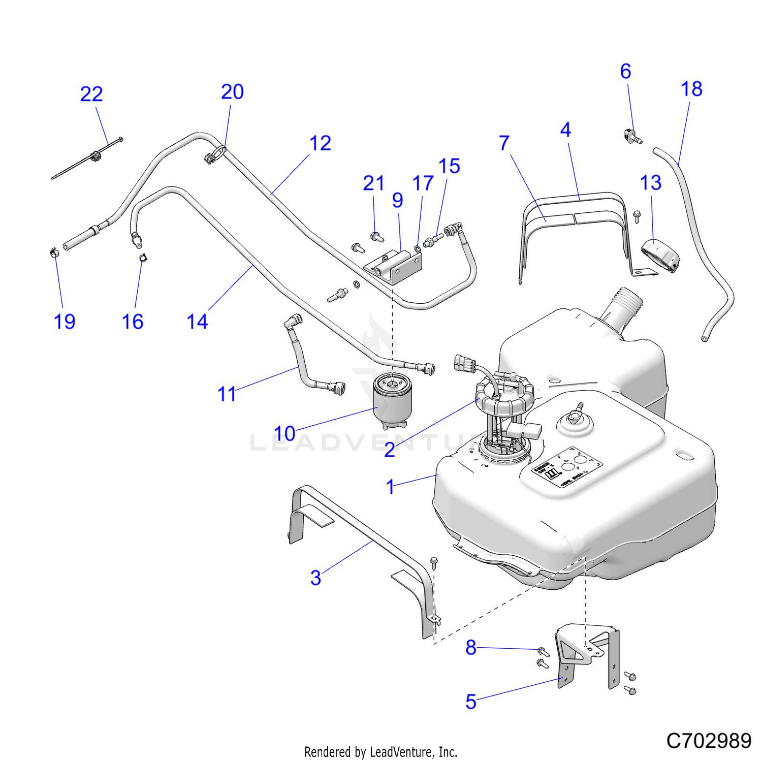 BODY, FUEL TANK - D21BBPD4B4 (C702989)