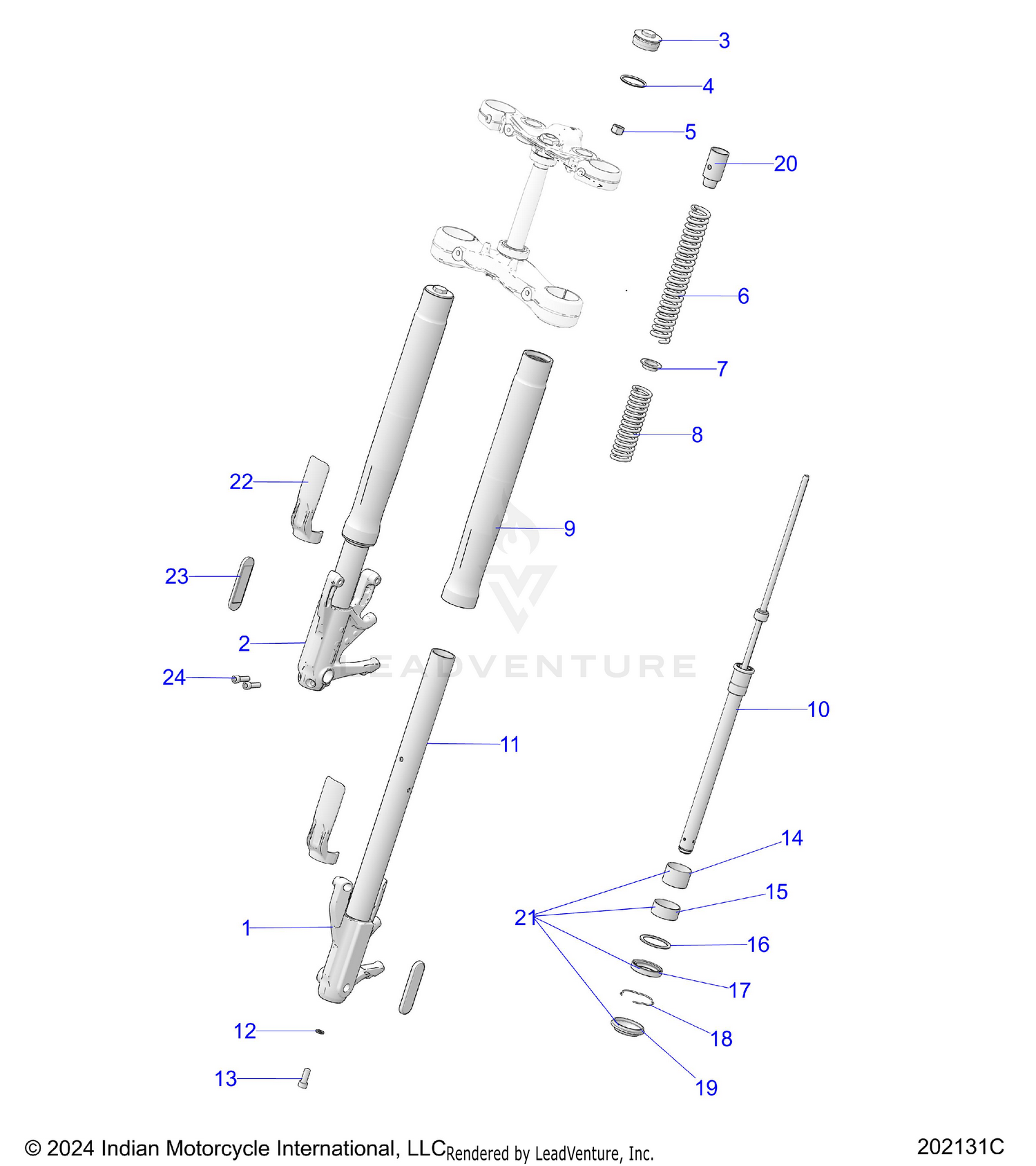 SUSPENSION, FRONT FORKS - N26LC4SS/LC6SS ALL OPTIONS (202131C)