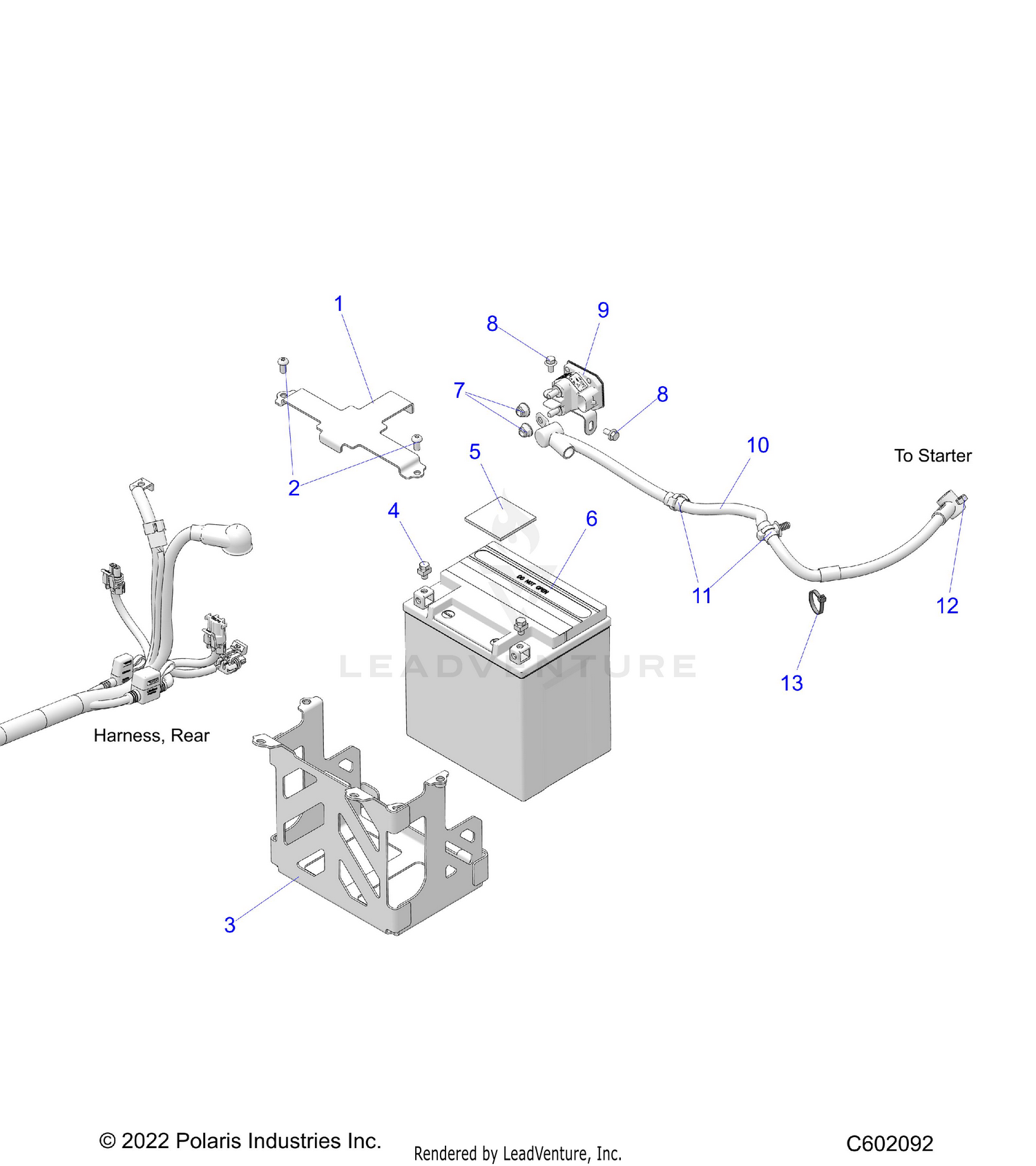 ELECTRICAL, BATTERY/BOX - S24TDE9FS/9FE (C602092)
