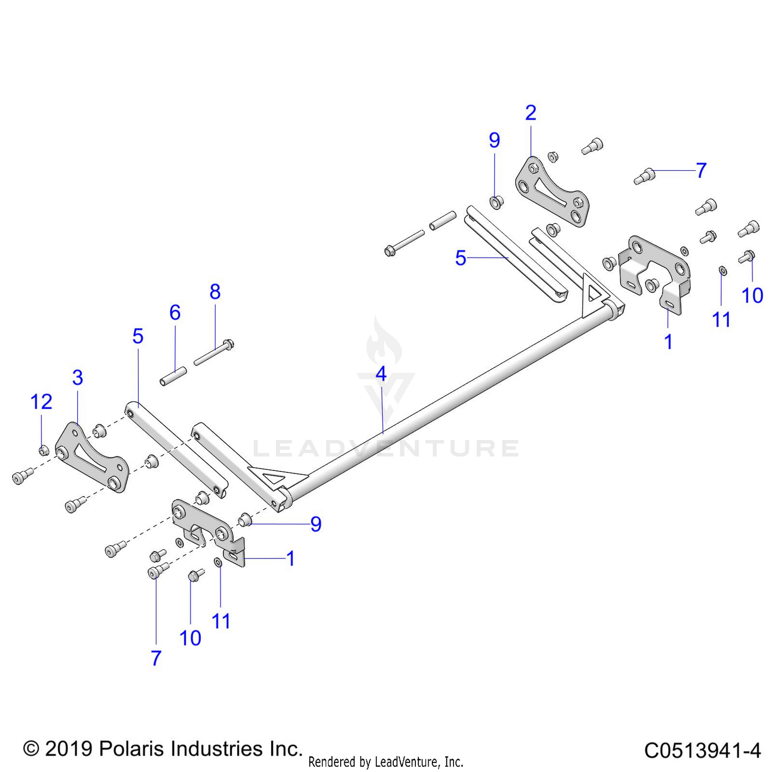 BODY, HOOD HINGE ASM. - T21AAPHD/RHB/SHD/THD ALL OPTIONS (C0513941-4)