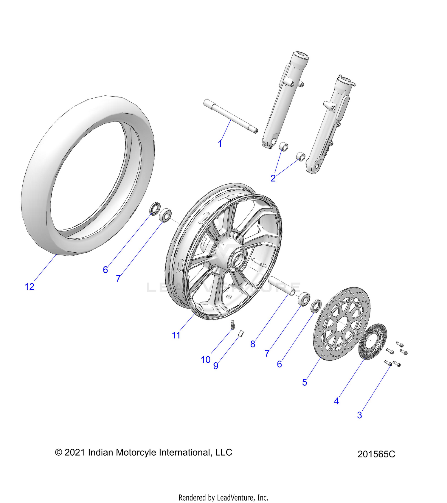 WHEEL, FRONT - N26SSB61/SSC61 (201565C)