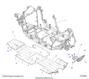 Chassis, Main Frame And Skid Plates - Z25x4e92a4/b4 (c750624) Schematic