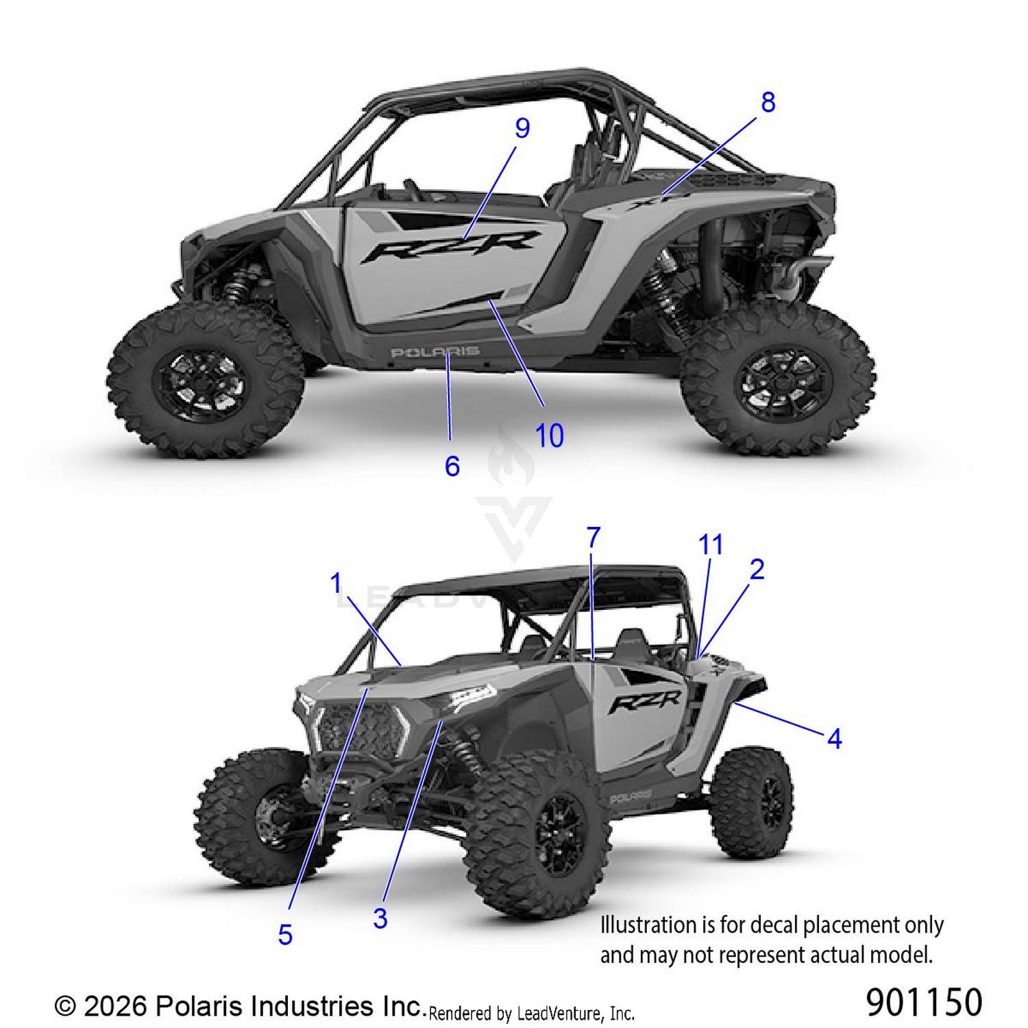 BODY, DECALS - Z26NET99A4/B4/A6/B6 (901150)