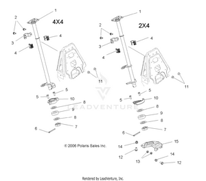 Steering Post (built 4/01/07 And Before) - A07lb27aa/ac/lh27aa/ab/ac/ad/al (49atvsteering07hawk) Schematic