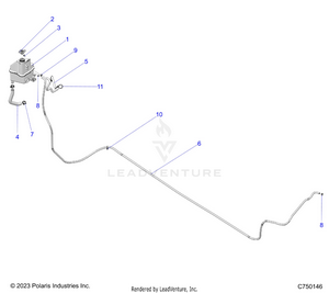 Engine, Cooling, Surge Tank & Hoses - Z25r4d2kak/bk/aj/bj/am/bm (c750146) Schematic
