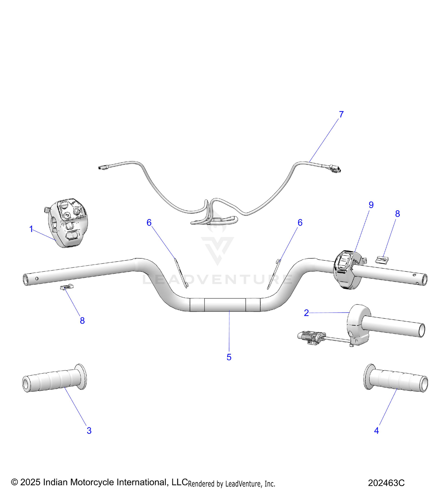 STEERING, HANDLEBAR ASM. & HARNESS - N26SBD77/SBF77 (202463C)