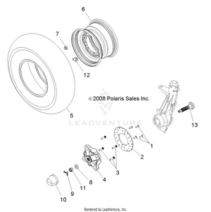 Wheels, Front - A12ea32aa (49atvwheelfrt10tblzr) Schematic