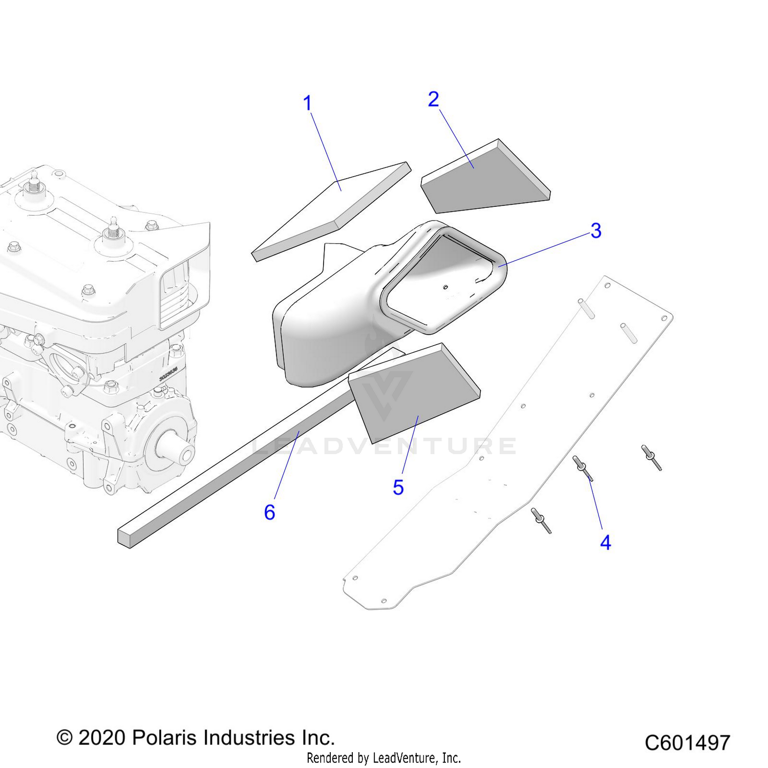 ENGINE, AIR DUCT, OUTLET - S22CBA5TSL (C601497)