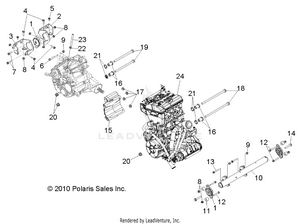 Engine, Transmission Mounting - R12jt87ab/ad/as/aw/9eaw (49rgrenginemtg11rzr875) Schematic