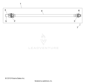 Drive Train, Front Prop Shaft - A18daa50b7 (49atvshaftprop14sp325) Schematic