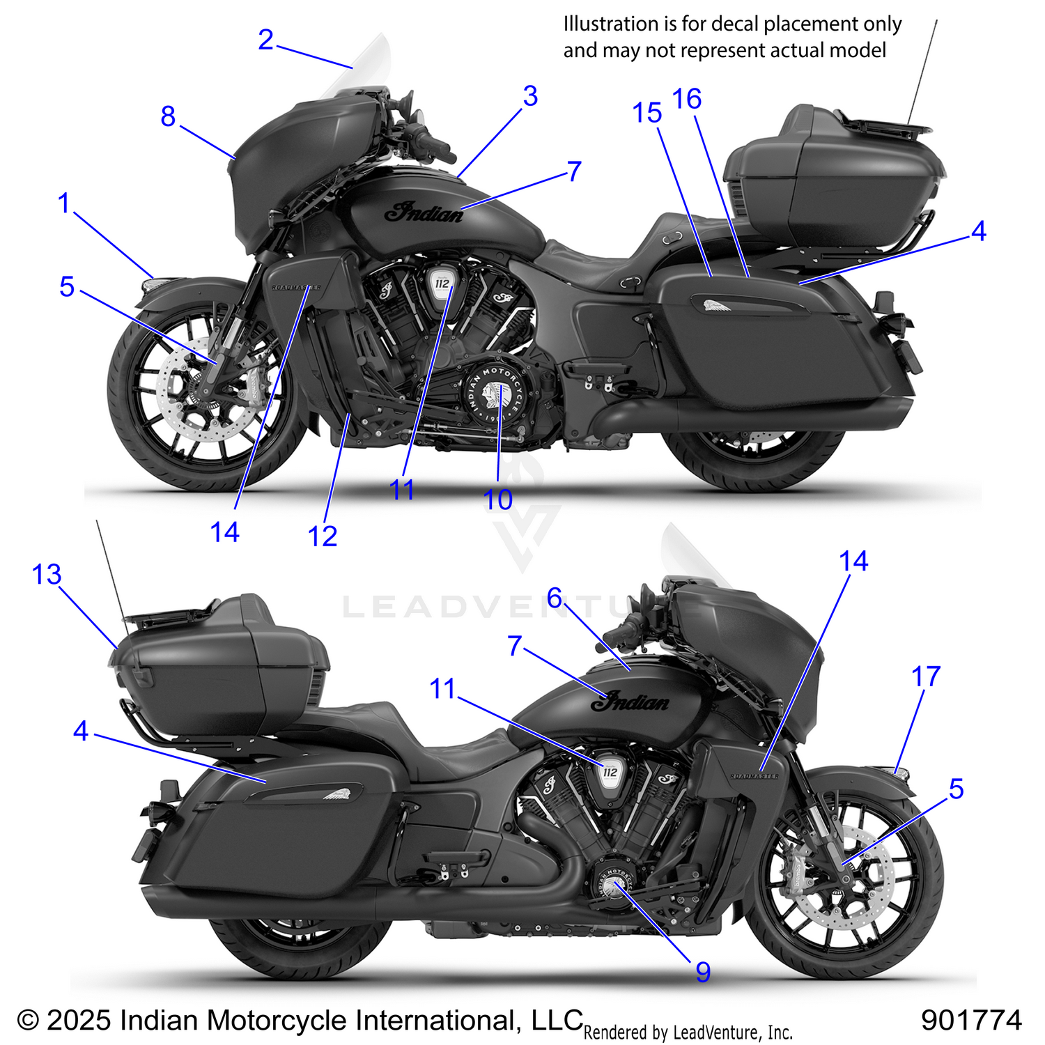 BODY, DECALS/EMBLEMS - N26LGVSS/LGXSS ALL OPTIONS (901774)