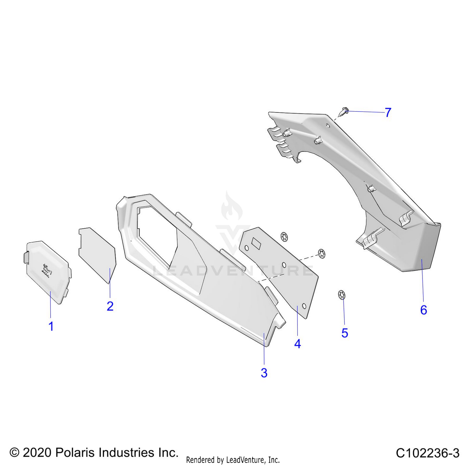 BODY, CLOSE OFF PANEL and ACCESS PANEL - A26SDA57A7 (C102236-3)