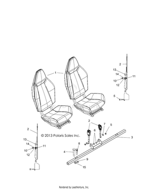Body, Seat Mounting And Belts - Z14vh76ac/ad/eai/eak/eaj/eal/eaw (49rgrseatmtg14rzr800) Schematic