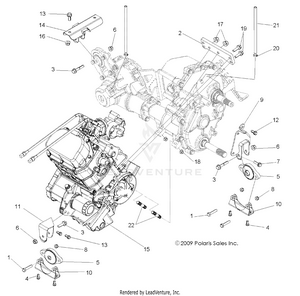 Engine, Transmission Mounting - Z14vh76ac/ad/eai/eak/eaj/eal/eaw (49rgrenginemtg10rzr) Schematic