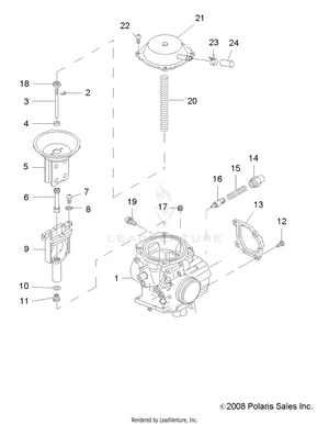 Engine, Carburetor, Upper - R05rb50aa/rd50aa/ab/ac/ad/rf50aa/ab (49rgrcarbupper095002x4) Schematic