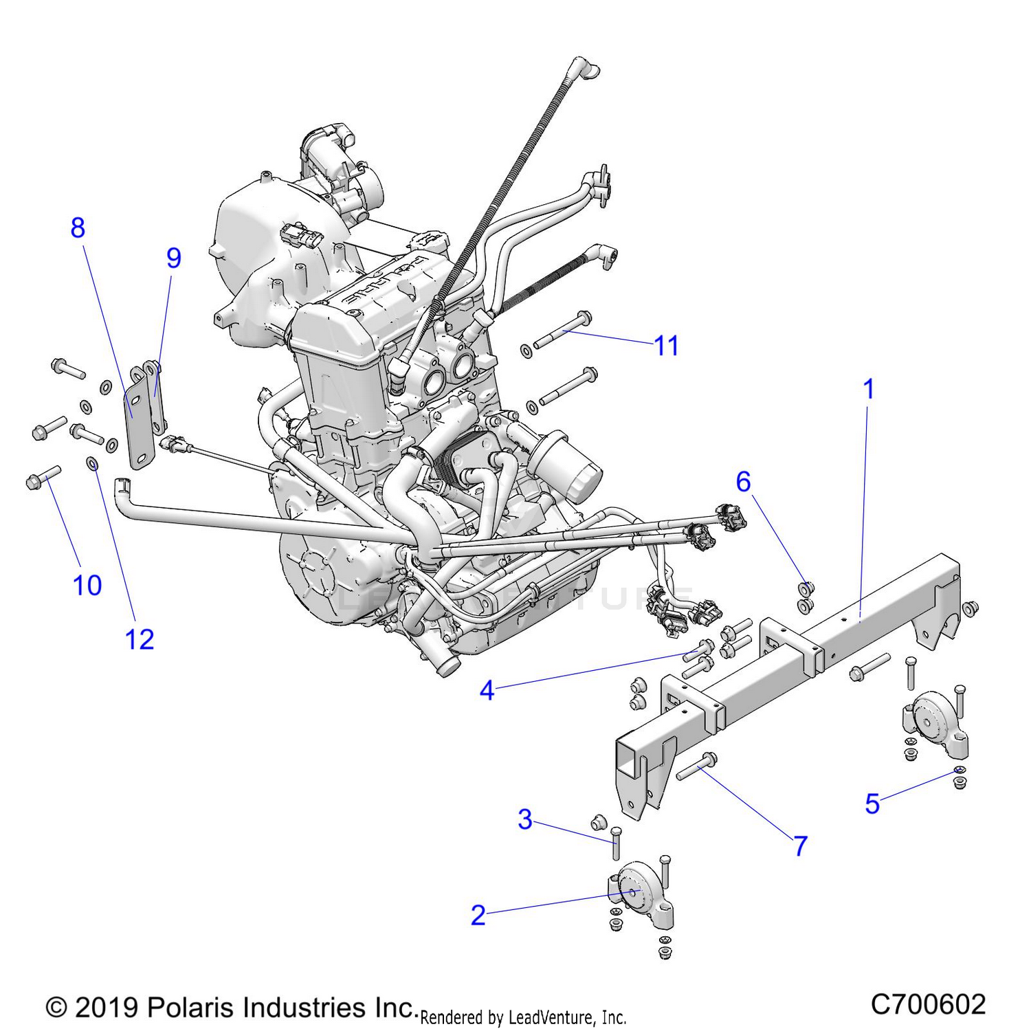 ENGINE, MOUNTING & LONG BLOCK - R26TAA99A1/B1 (C700602)