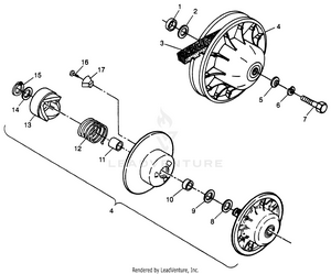 Driven Clutch Scrambler 400l W97bc38c (4939893989c002) Schematic