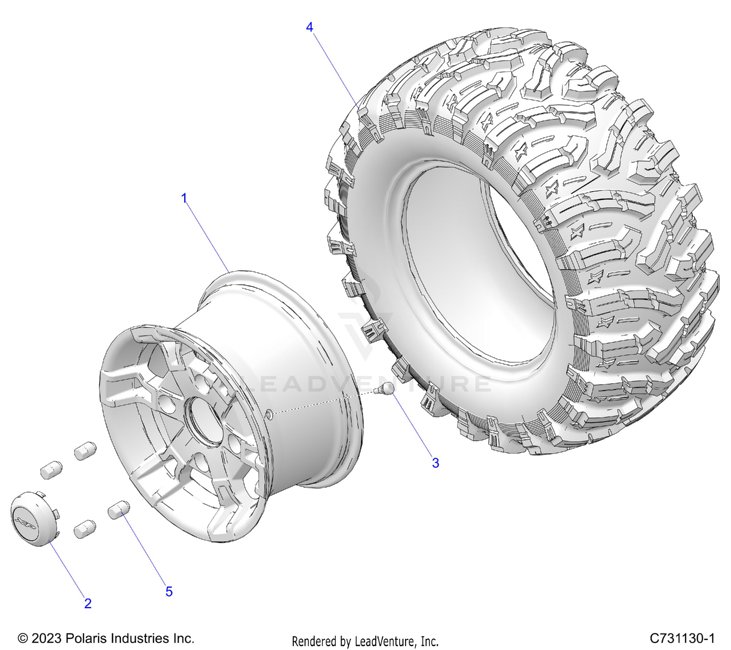 WHEELS, REAR - R26RRU99FP (C731130-1)