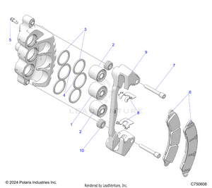 Brakes, Caliper, Front - Z25r4d2kak/bk/aj/bj/am/bm (c750608) Schematic