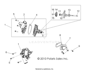 Engine, Cooling, Waterpump - R12jt87ab/ad/as/aw/9eaw (49rgrwaterpump11rzr875) Schematic
