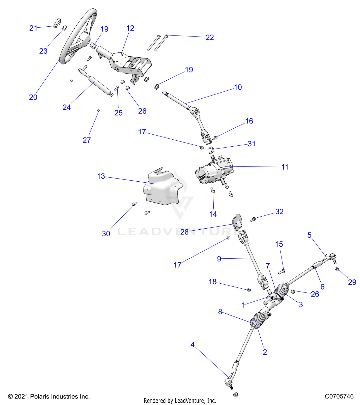 STEERING, STEERING ASM. - G22GAE99A4 (C0705746)