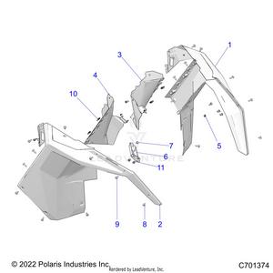 Body, Front Fender - Z22m4u92ap/bp (c701374) Schematic