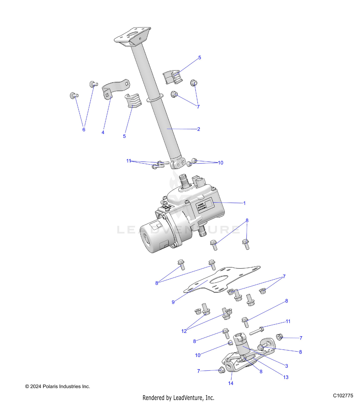 STEERING, STEERING POST ASM. - A26SXM95AR (C102775)