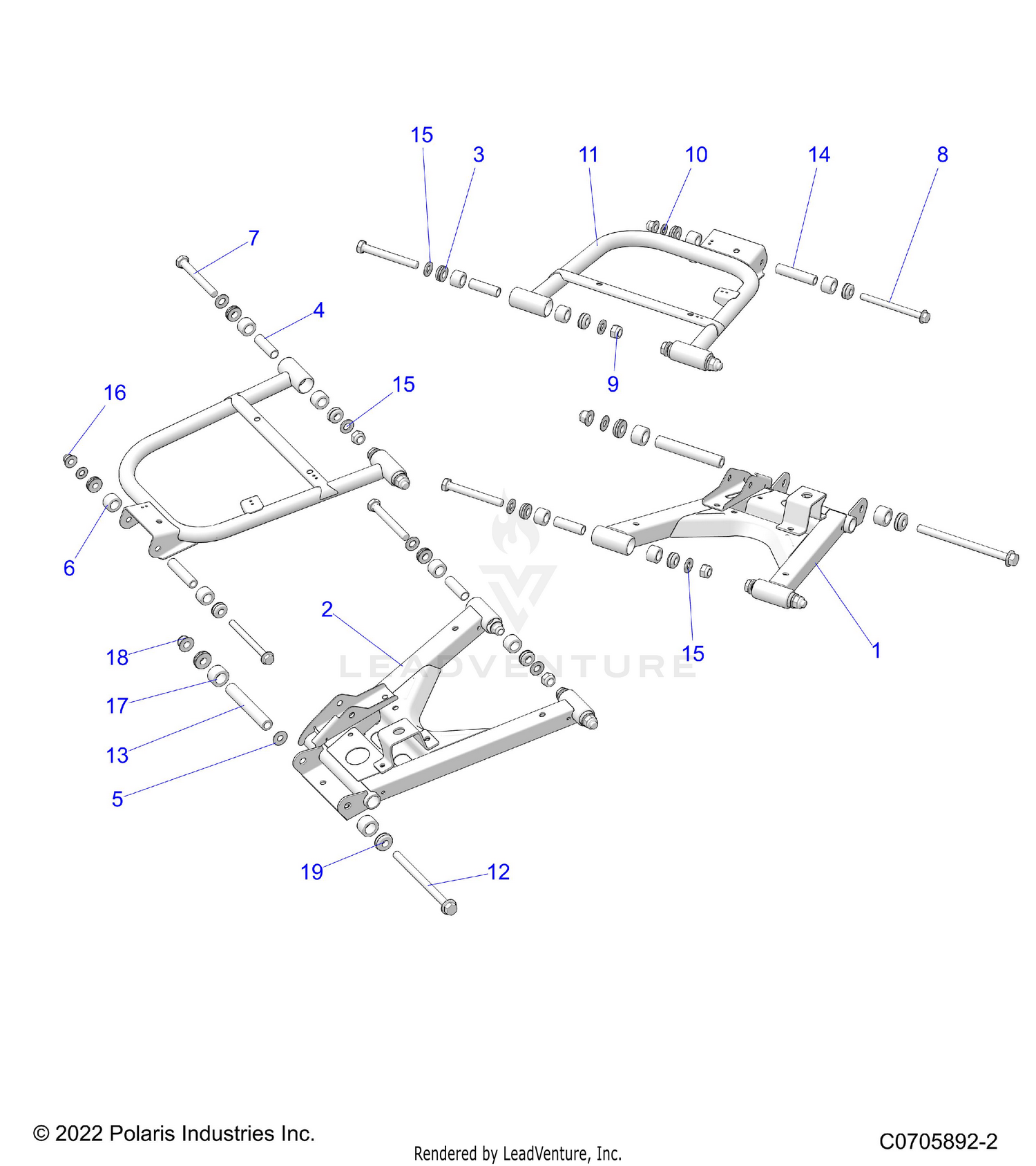 SUSPENSION, REAR CONTROL ARMS - R26RRU99FP (C0705892-2)