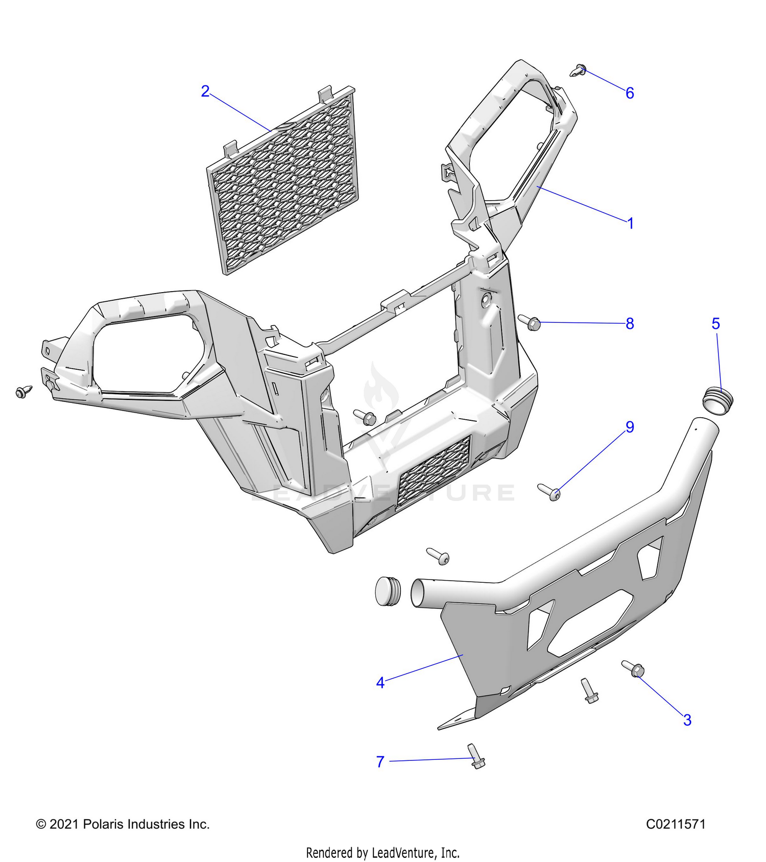 BODY, FRONT BUMPER - A26SGE95PB (C0211571)