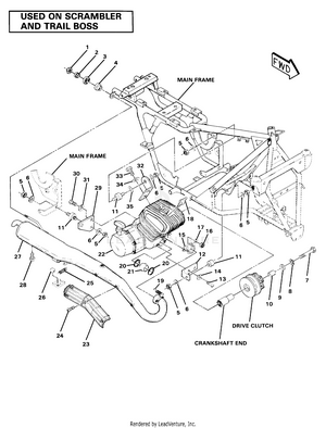 Engine And Muffler Mounting (4910981098008a) Schematic