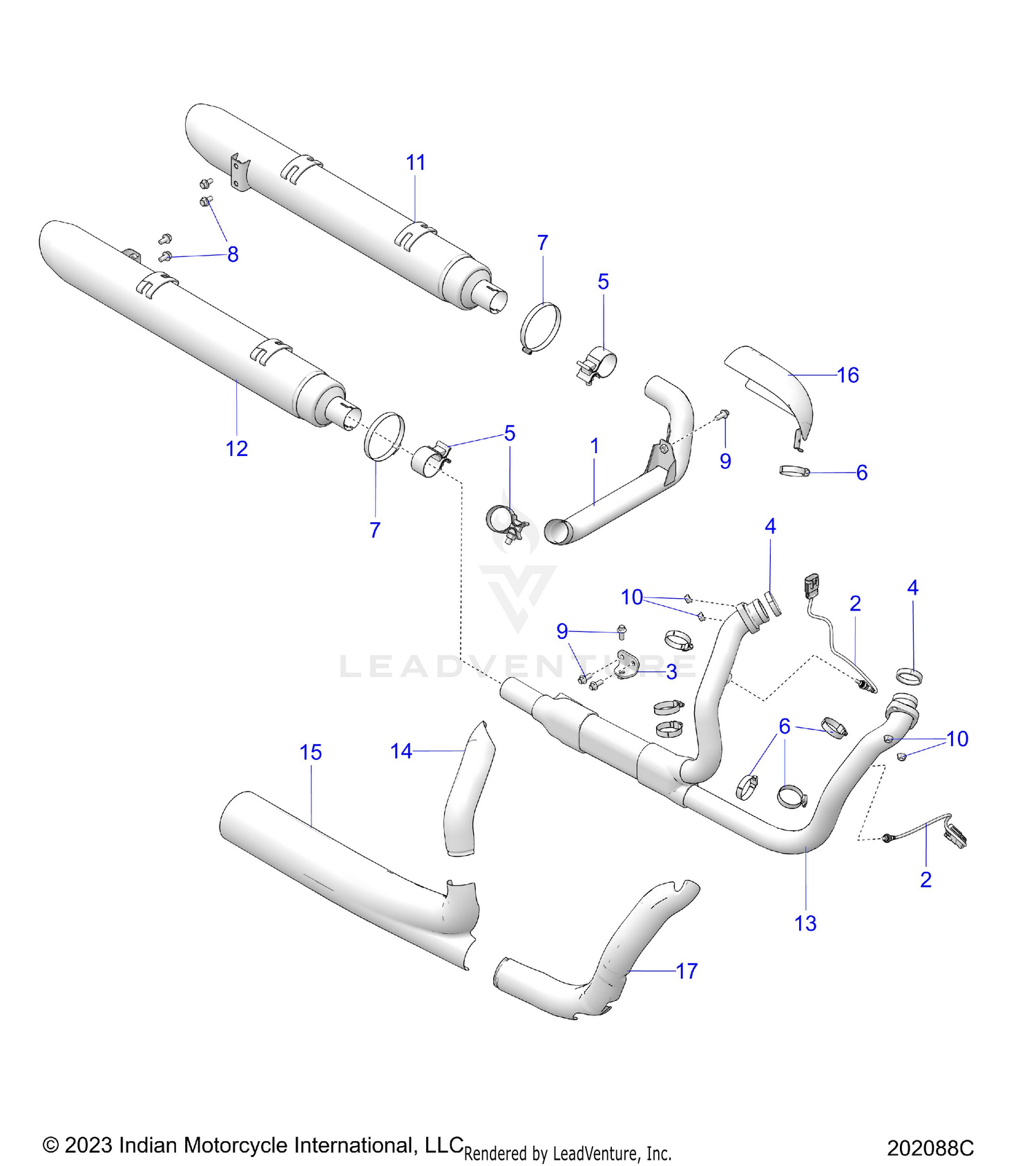 ENGINE, EXHAUST - N24TKDBB/TK9BB ALL OPTIONS (202088C)