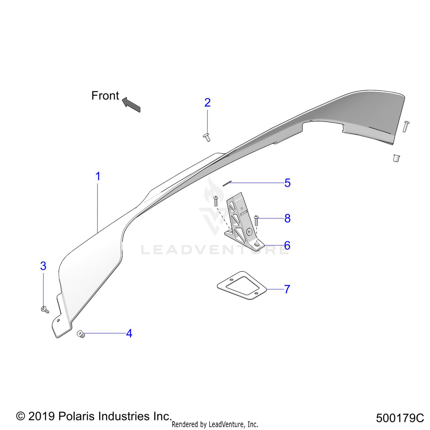 BODY, WIND DEFLECTOR (CANADA) - T21AAPHDC/RHBC CANADA ONLY (500179C)