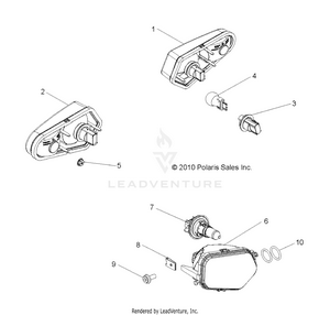 Electrical, Headlights, Taillights And Bulbs - Z14vh76ac/ad/eai/eak/eal/eaw (49rgrtaillamps11rzr) Schematic