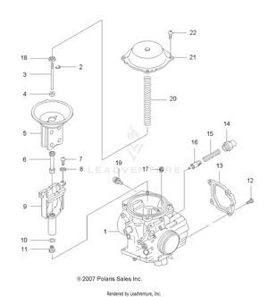 Engine, Carburetor, Upper - A12ea32aa (49atvcarbupper08tb) Schematic