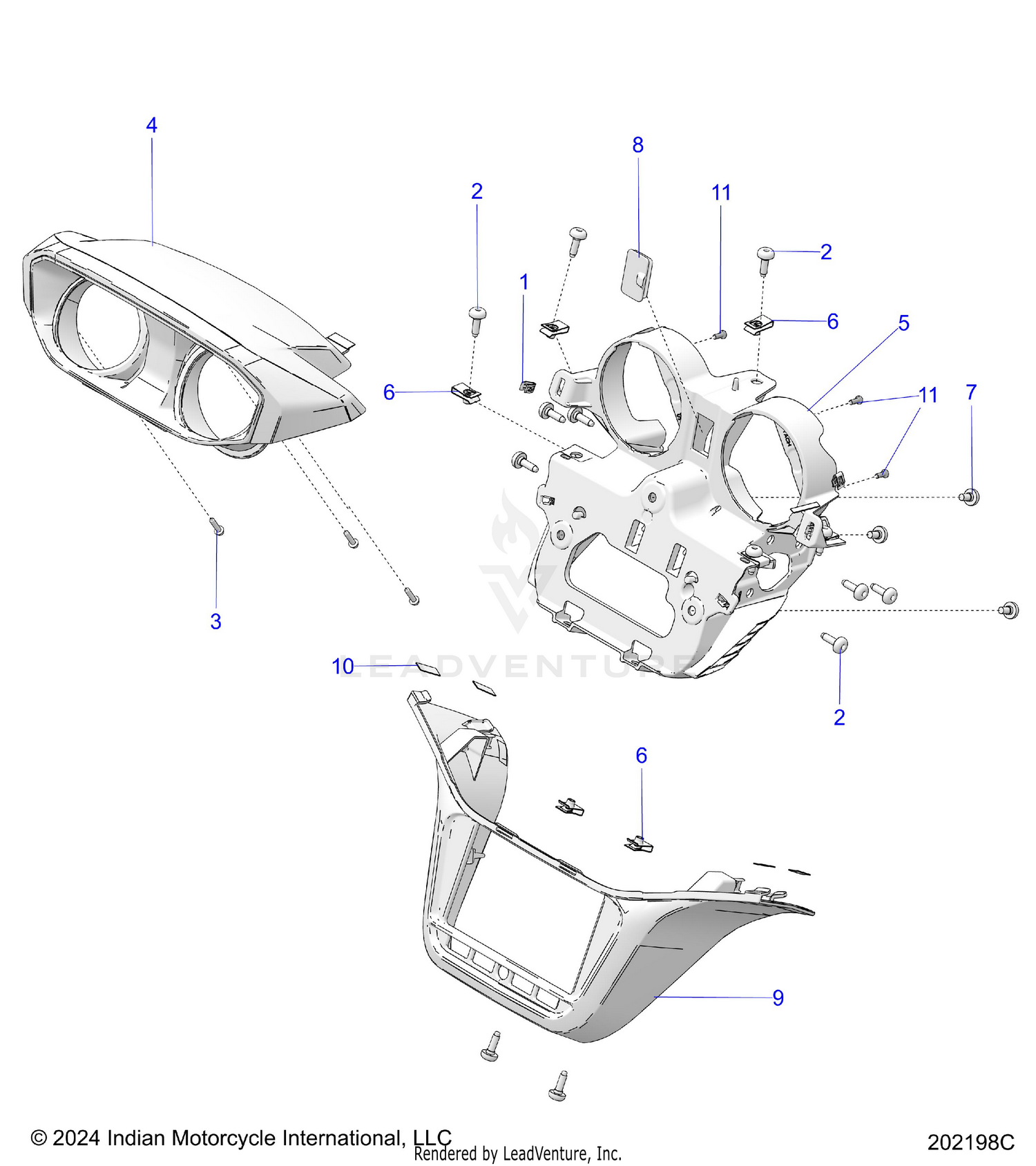 BODY, FAIRING ASM 4 - N26LD0RR ALL OPTIONS (202198C)