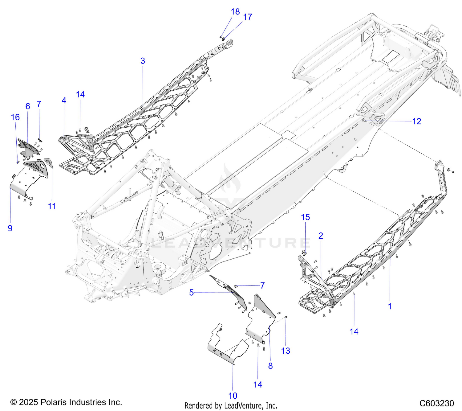 CHASSIS, FOOTRESTS, and RUNNINGBOARDS - S26TLF9FSL (C603230