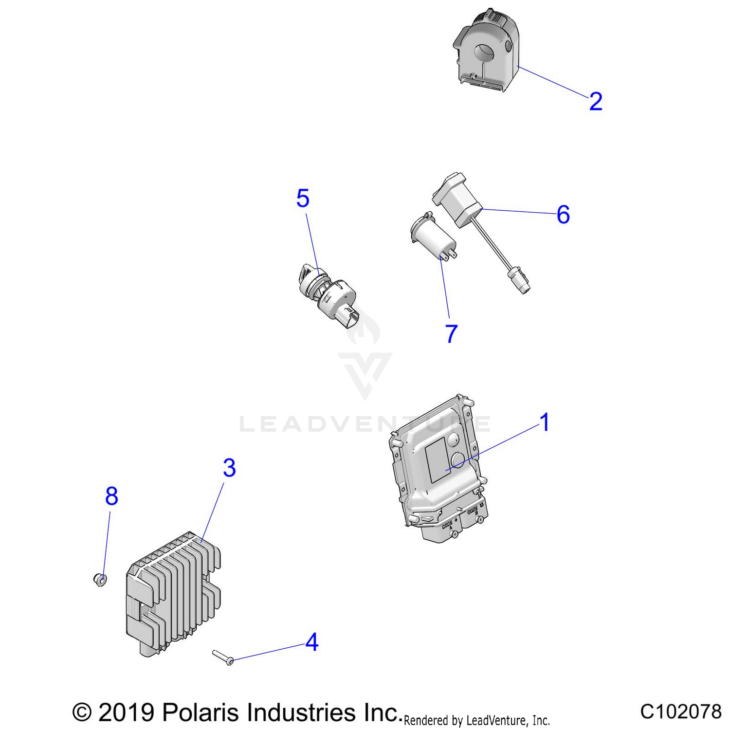 ELECTRICAL, SWITCHES, ECU and CONTROL MODULES - A26SLE95PJ (C102078)