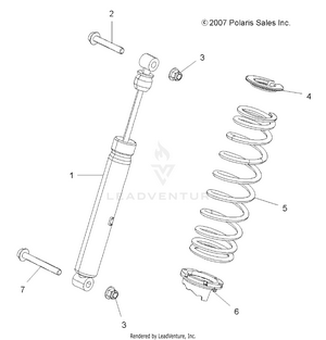 Suspension, Shock, Rear - A12zn8efk/efo (49atvshockrr7043169) Schematic