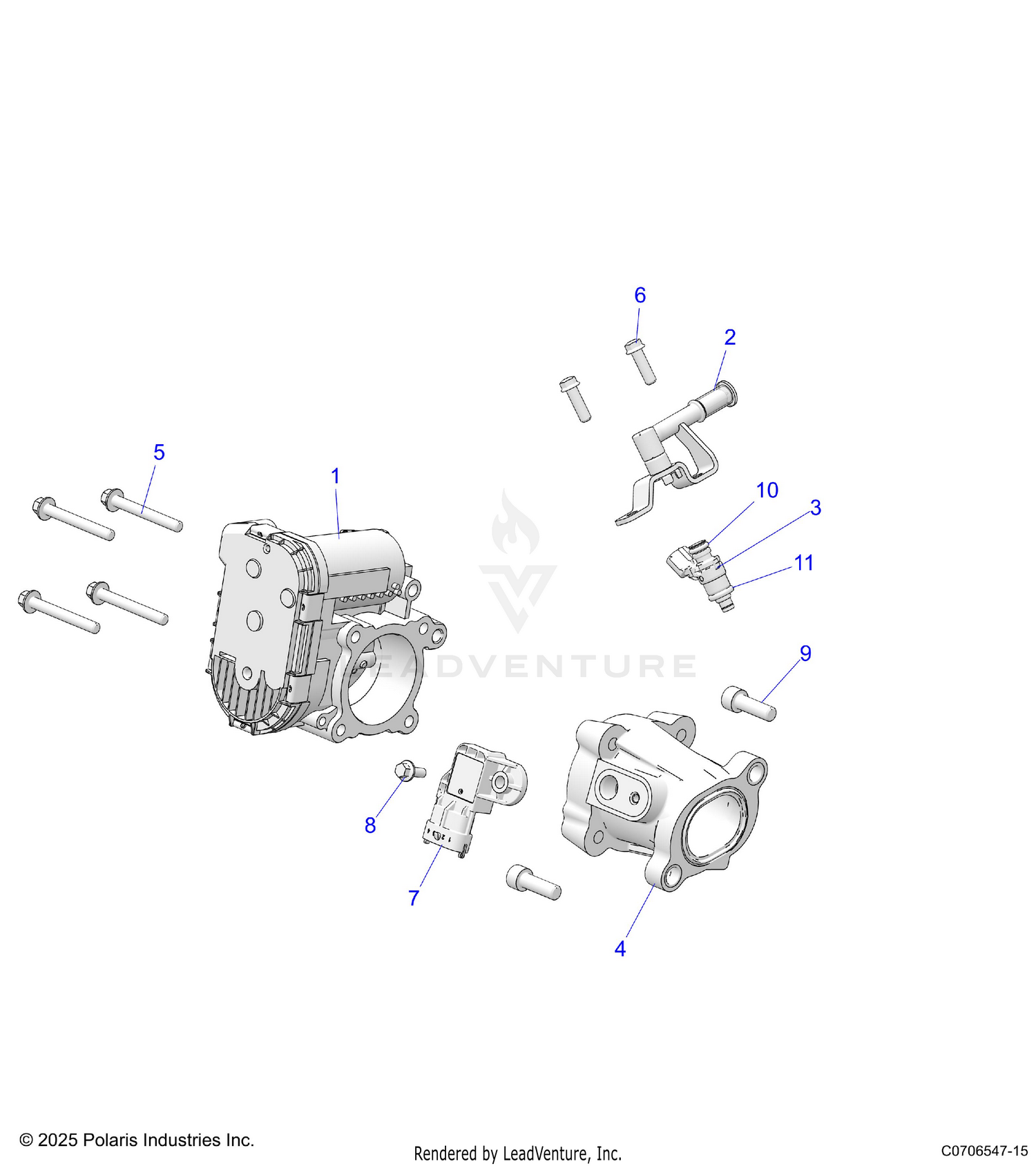 ENGINE, THROTTLE BODY and FUEL RAIL - D26M4A57B4/G57B4/U57B4/W57B4 (C0706547-15)