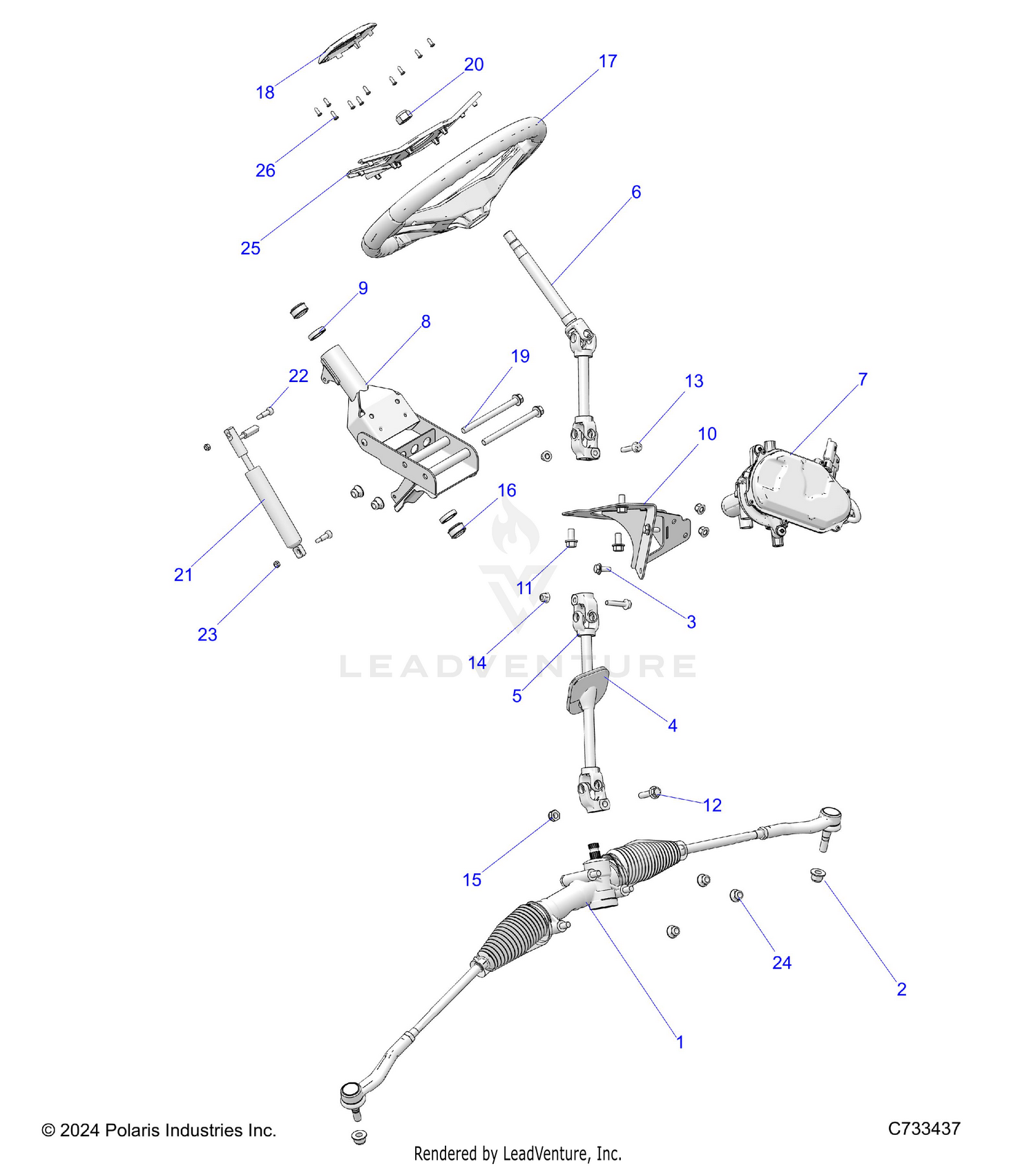 STEERING, STEERING ASM. - R26RRE99DH (C733437)