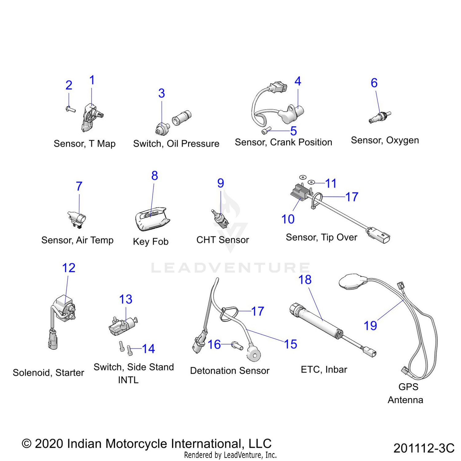 ELECTRICAL, COMPONENTS 2 - N22DBABH/DBDBH ALL OPTIONS (201112-3C)