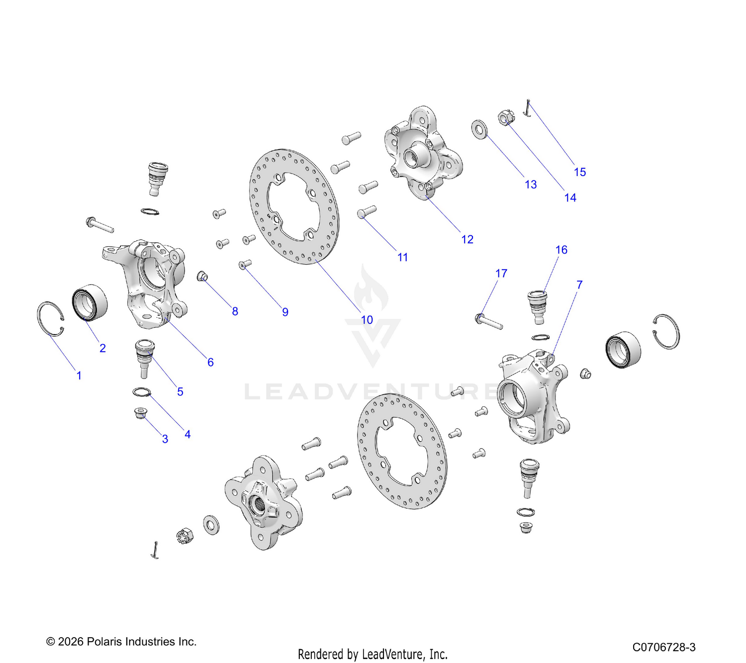 SUSPENSION, FRONT HUB
