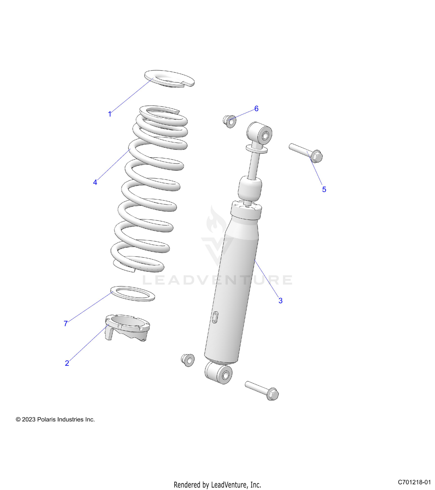 SUSPENSION, FRONT SHOCK MOUNTING - R24RRED4FA/DA/SD4CA/CK (C701218-01)