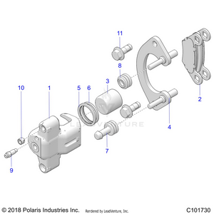 Brakes, Front Caliper - A20sxz85af/ap/caf/cap (c101730) Schematic