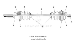 Drive Train, Rear Drive Shaft - A09lh46aq/ax/az (49atvshaftdriverr08sp300) Schematic