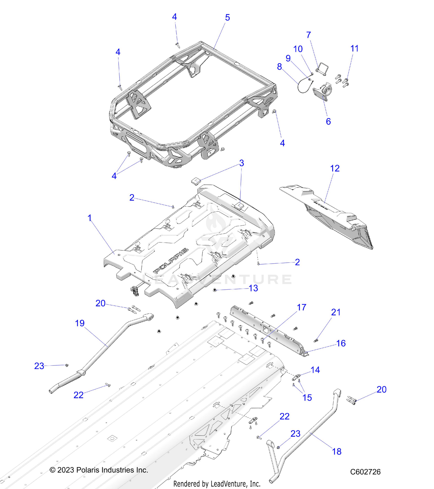 CHASSIS, RACK, PLATFORM, HITCH, SNOWFLAP - S26AJE9FSL/AJN9FSL/FSM (C602726)
