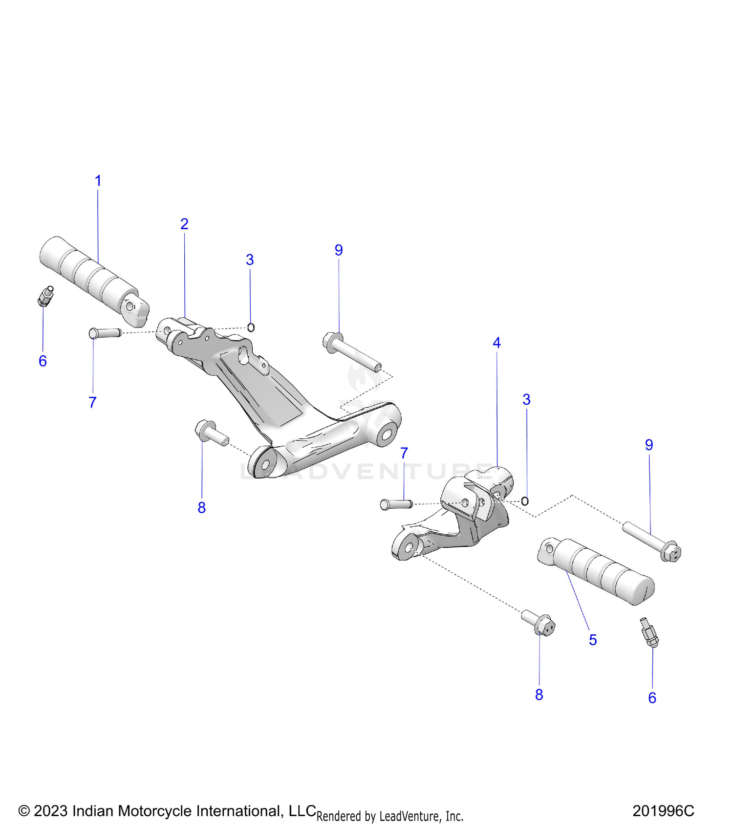 CHASSIS, FOOTPEGS - N26SBD77/SBF77 (201996C)