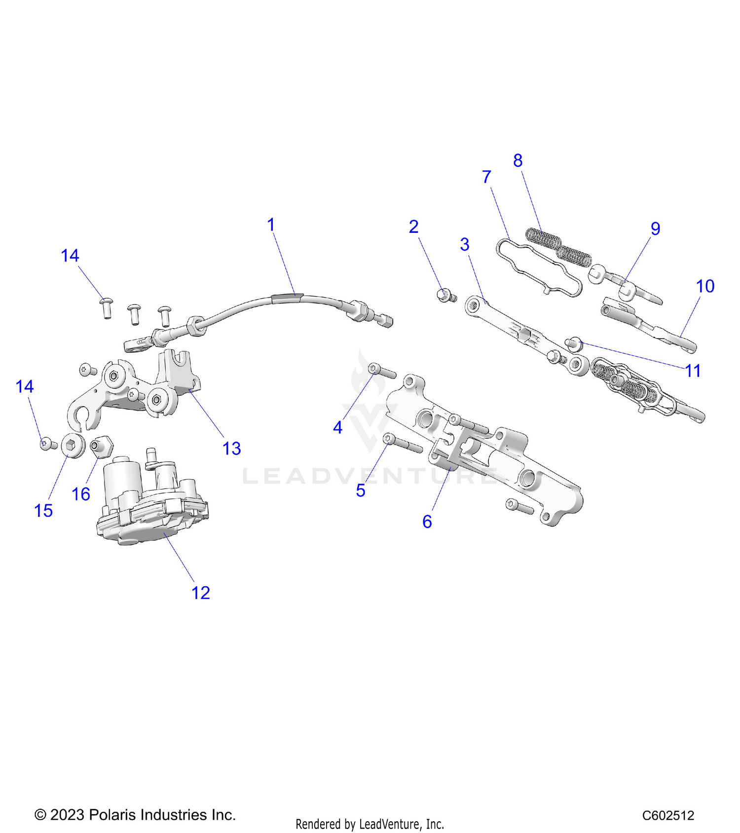 ENGINE, EXHAUST VALVE ASM. AND ACTUATOR - S26TFN6RSP/RSL (C602512)