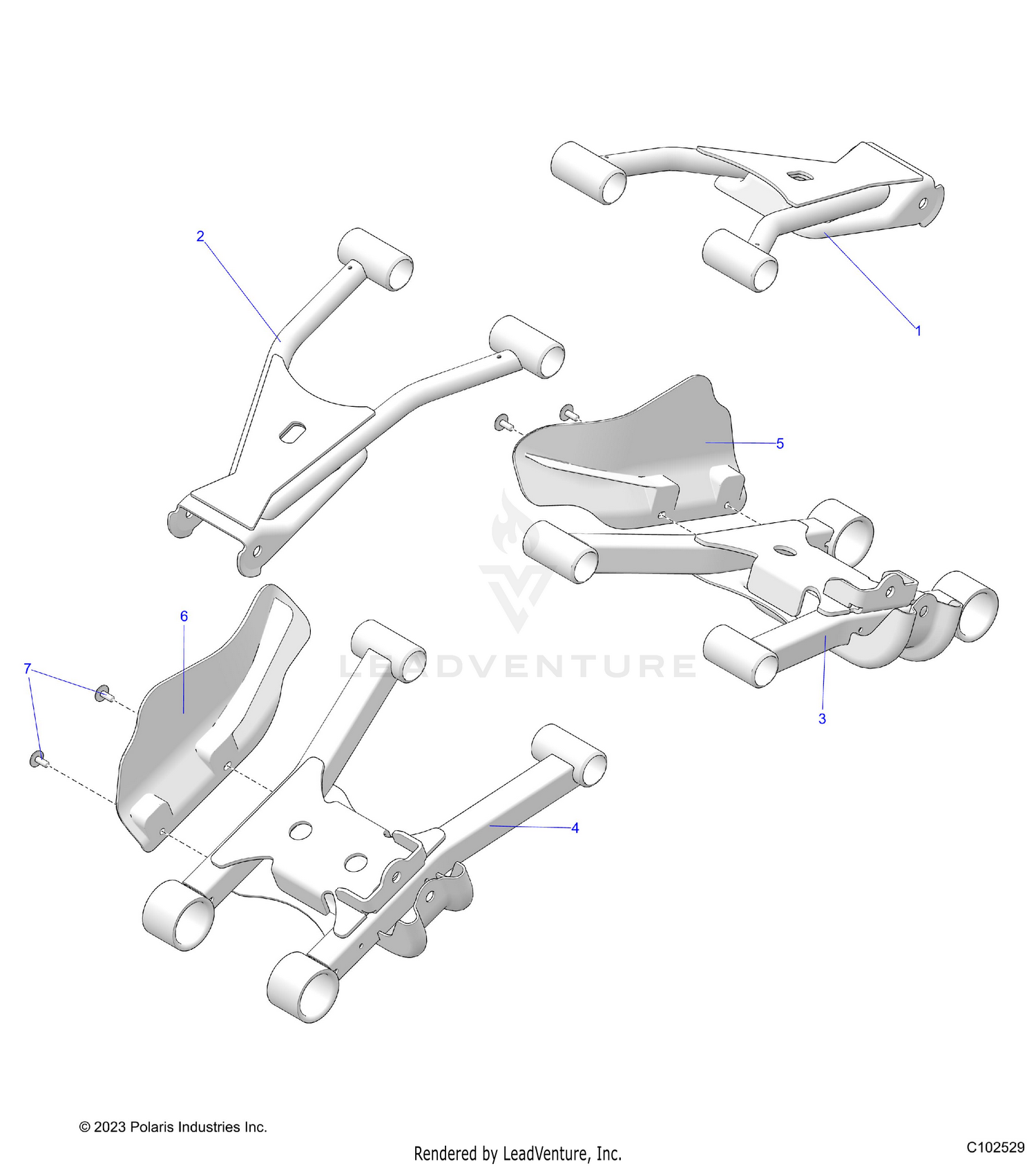 SUSPENSION, REAR CONTROL ARMS - A26SHY57AL/AS (C102529)
